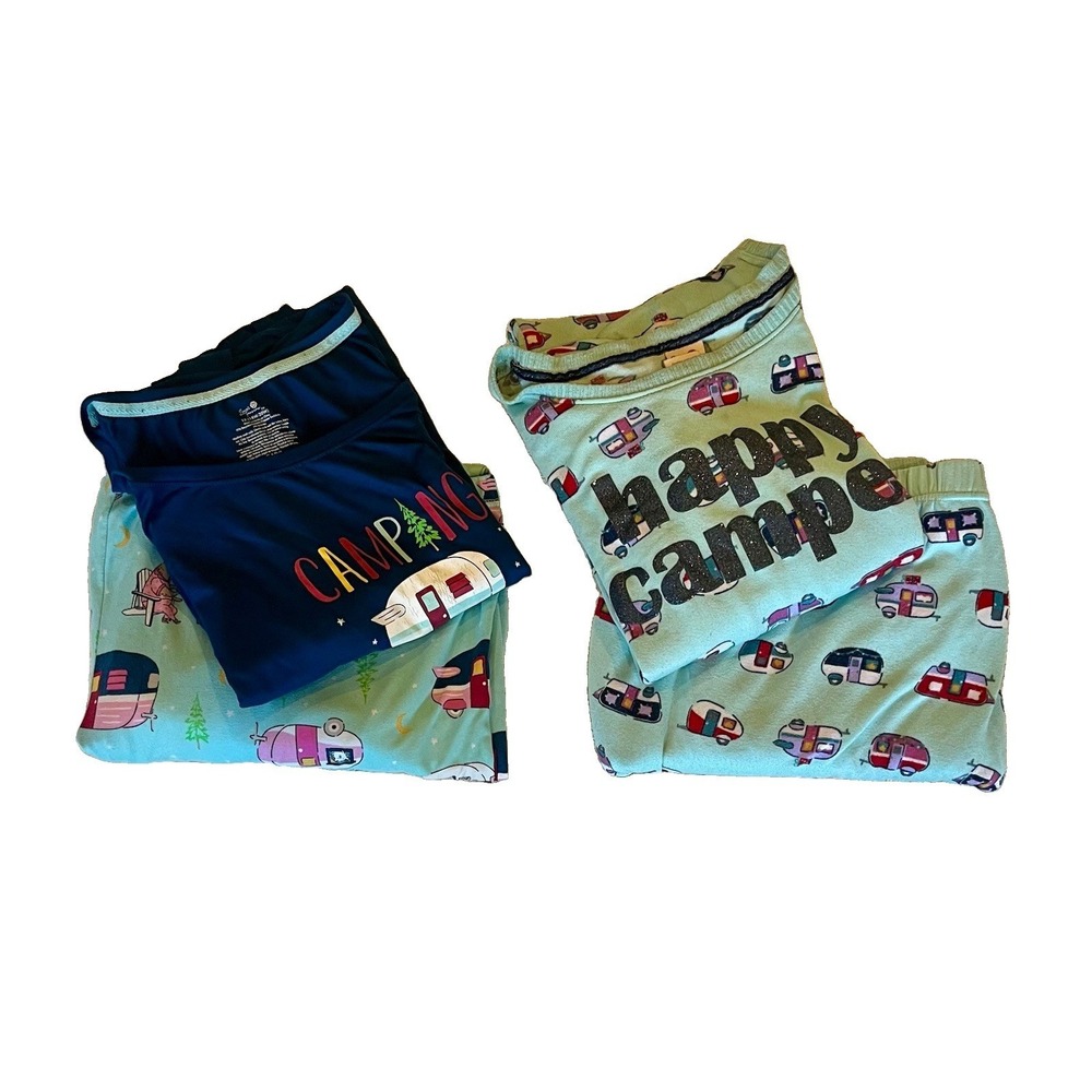 Secret Treasures 2X 18W/20W, 2 Camping Pajama Sets Summer & Winter